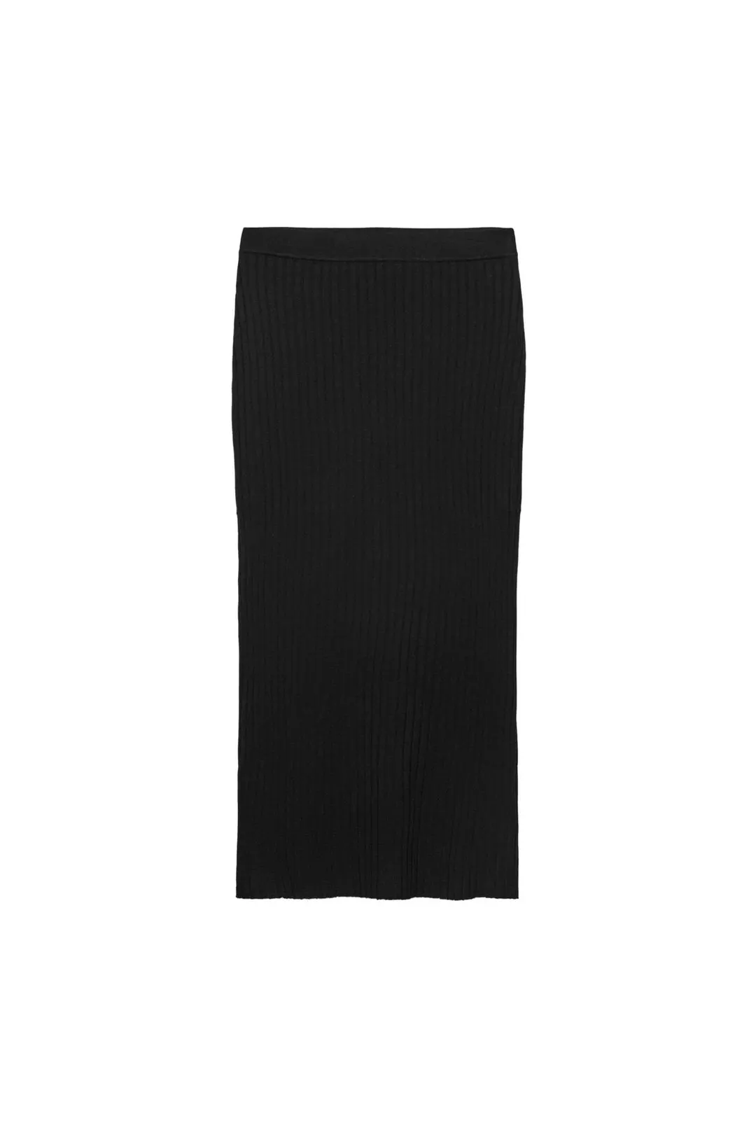 Вязаная юбка миди в рубчик, Zara