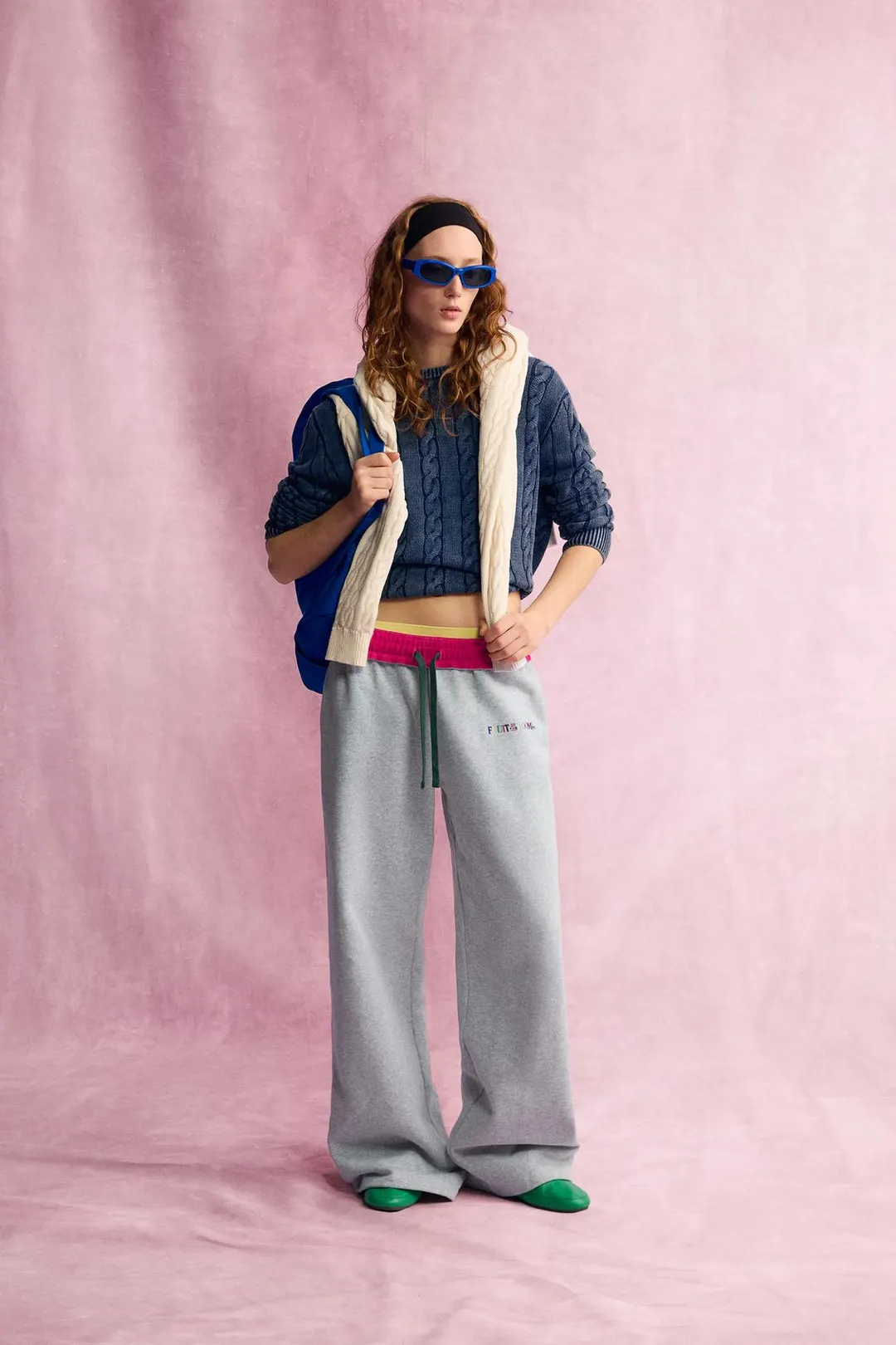 Свитер оверсайз с косами Fruit of the Loom™, Zara