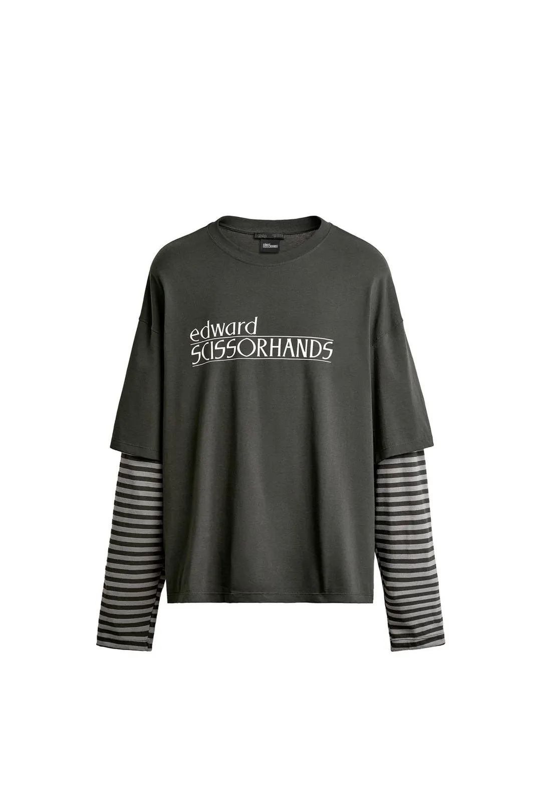 Футболка Edward Scissorhands с рукавами в полоску, Zara