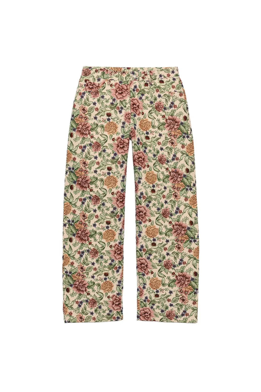 Жаккардовые брюки с цветочным узором ZW Collection, Zara