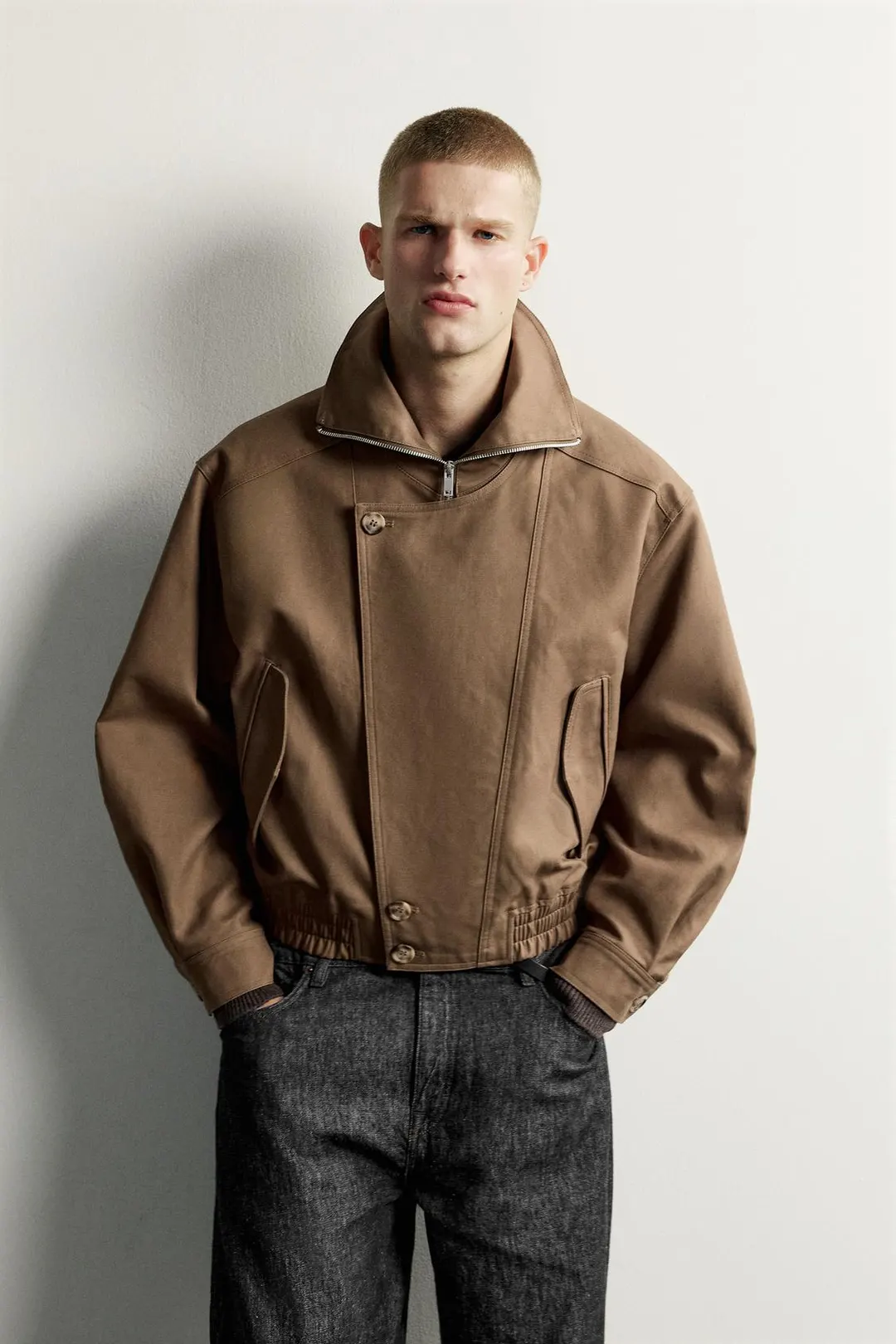Куртка укороченная с лацканами, Zara