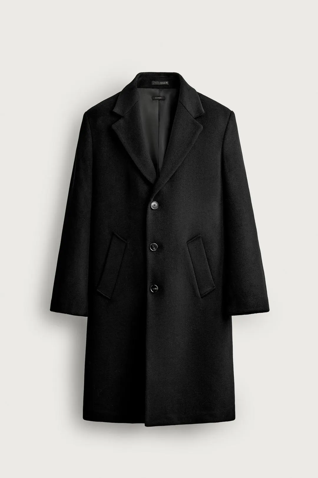 Пальто стандартного кроя из смесовой шерсти, Zara