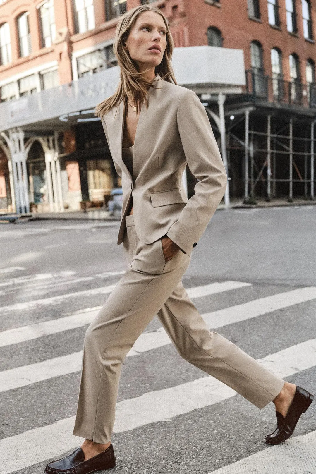Брюки укороченные с низкой посадкой, Zara