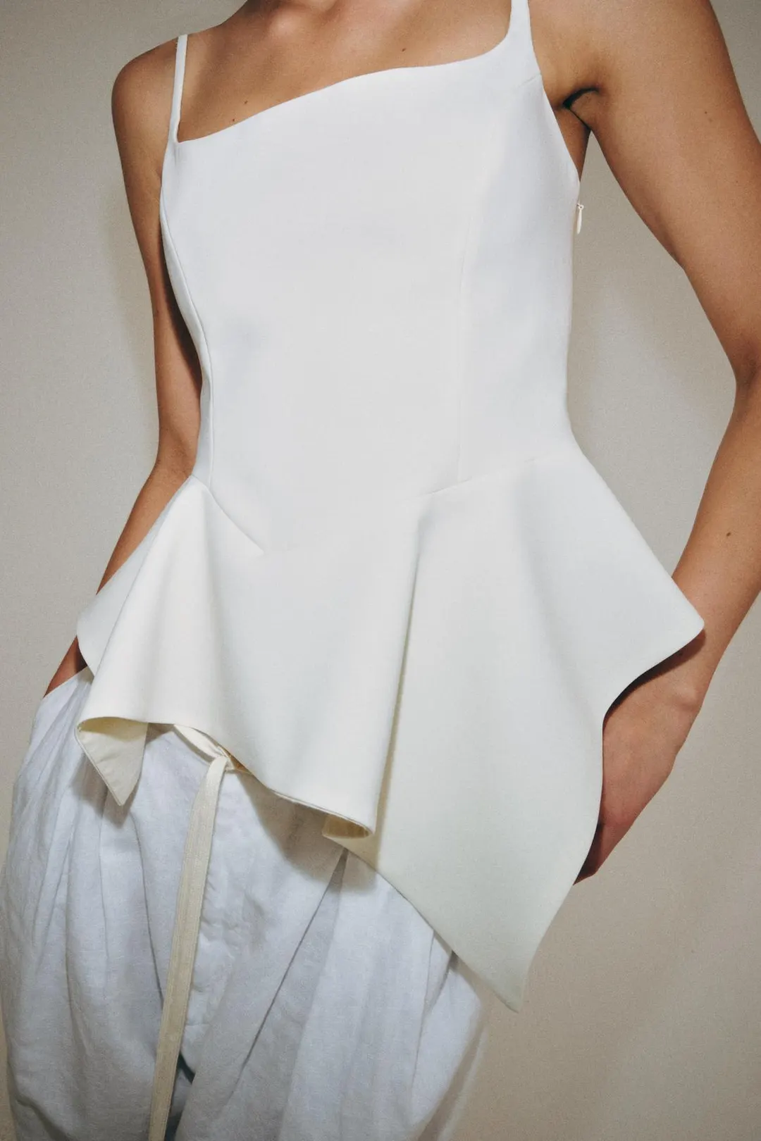 Топ с баской ZW Collection, Zara