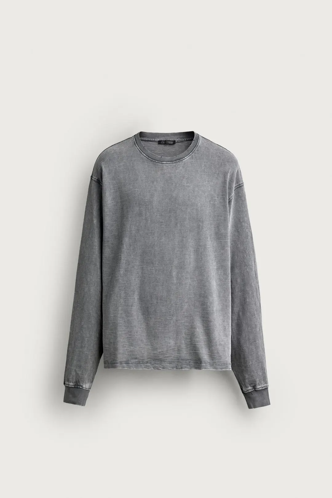 Футболка вареная из меланжевого трикотажа relaxed fit, Zara