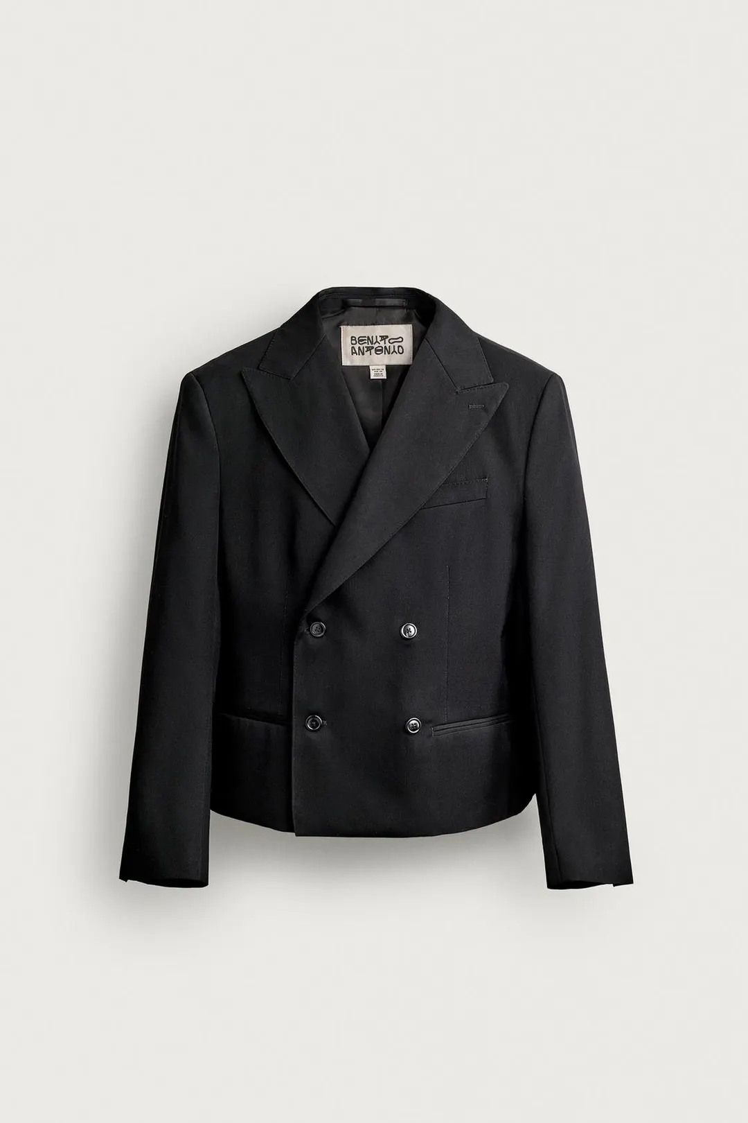 Блейзер костюмный укороченный из 100% шерсти, Zara