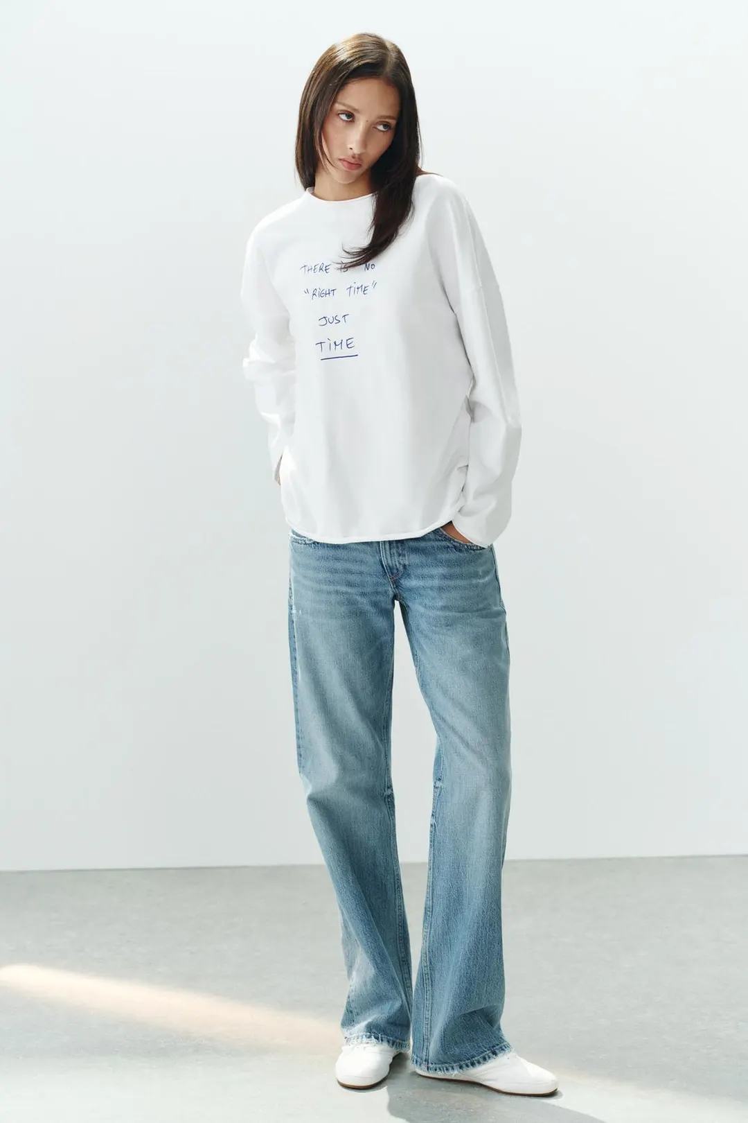 Футболка оверсайз с надписью THOMAS LELÚ, Zara