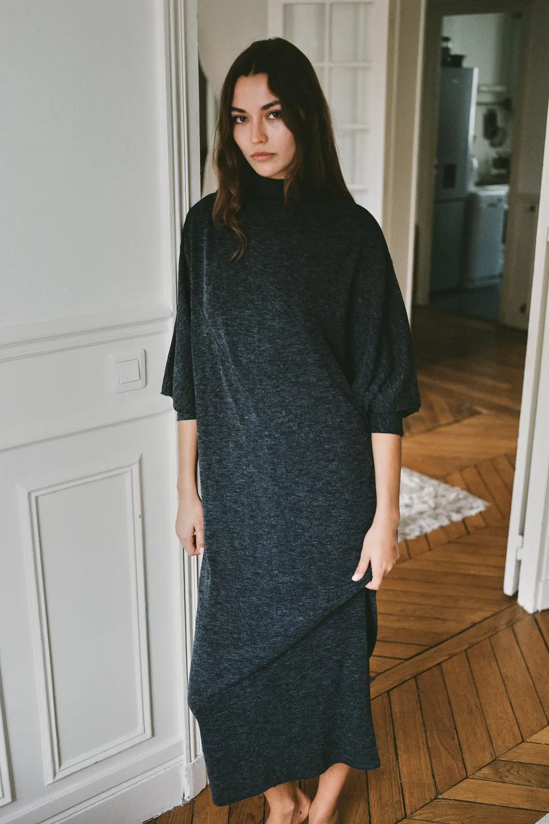 Платье длинное с рукавами «летучая мышь», Zara