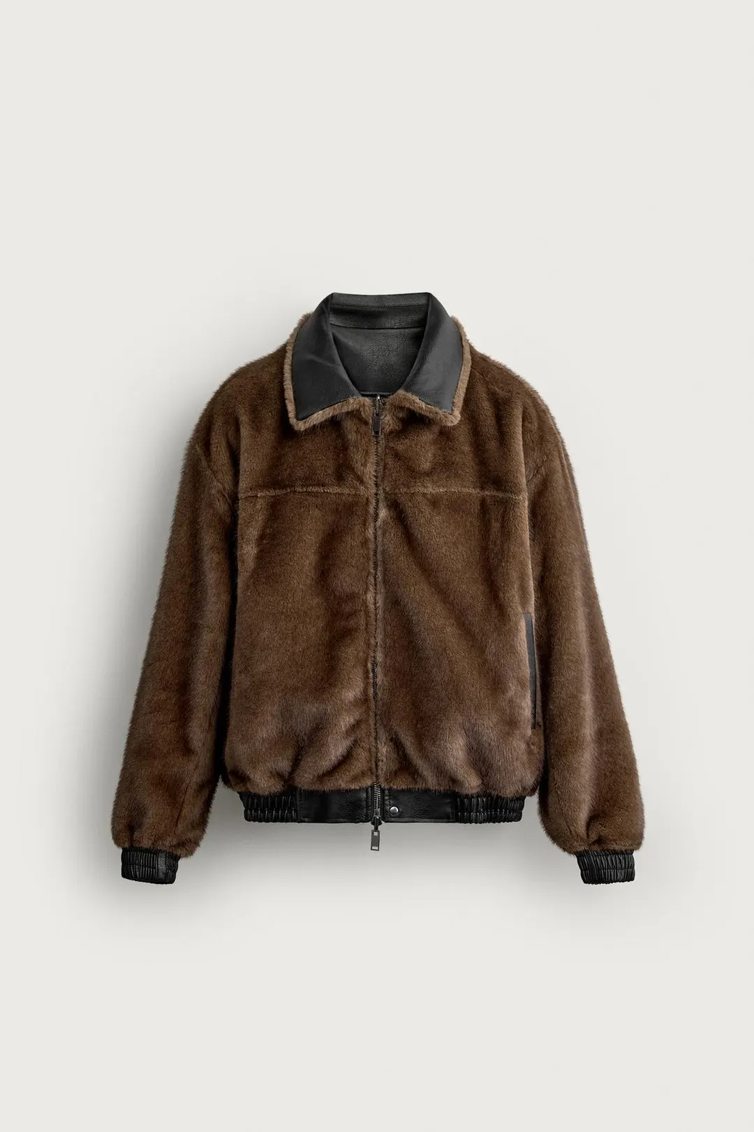 Куртка двусторонняя комбинированная под кожу, Zara