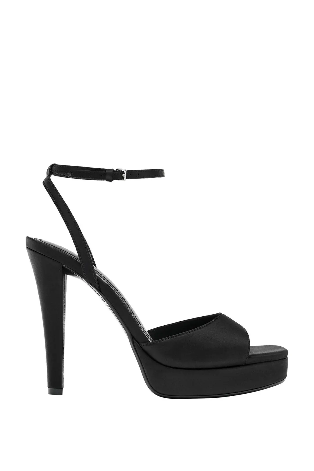 Босоножки на платформе с эффектом сатина, Zara