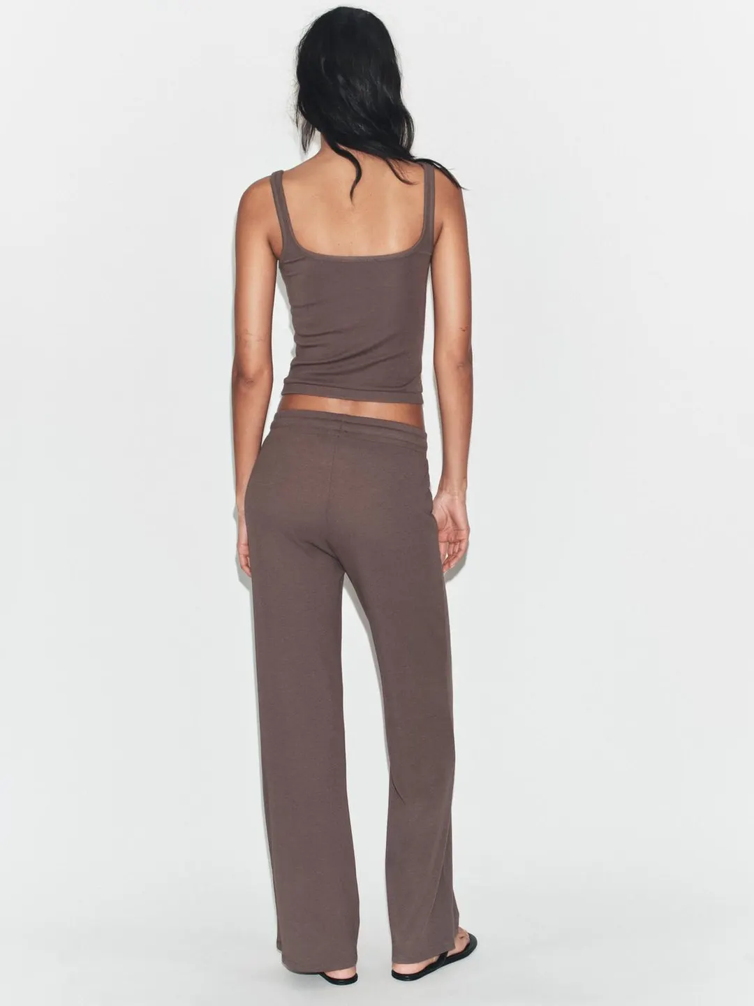 Топ на бретелях из хлопка и модала, Zara