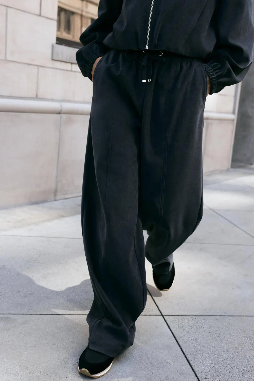 Брюки широкого кроя с эластичным поясом, Zara