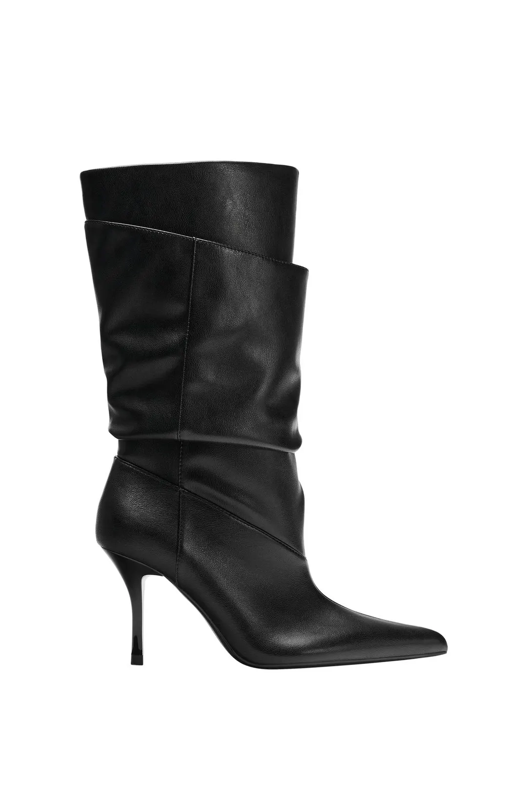 Сапоги на каблуке со сборками, Zara