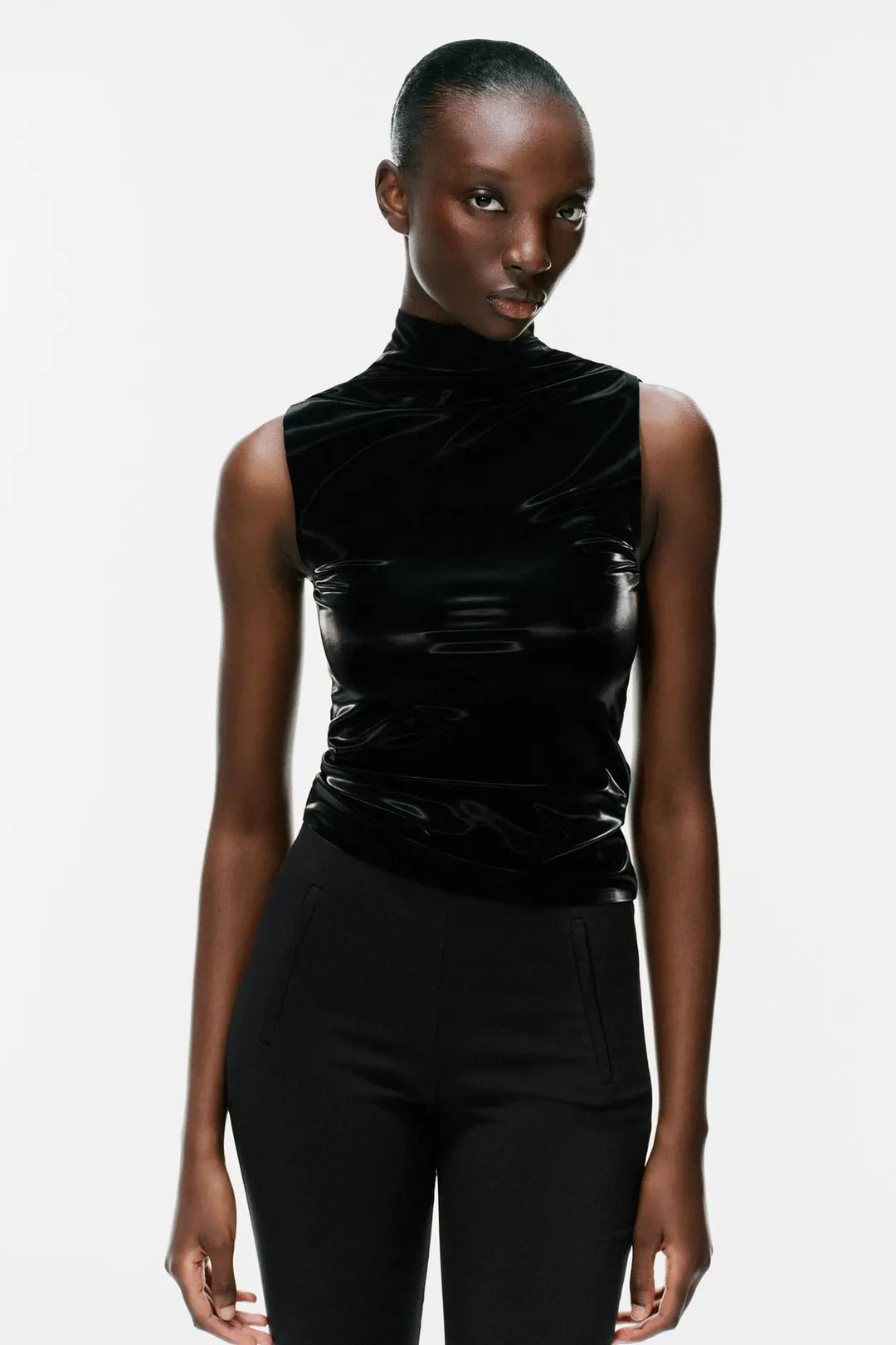 Топ с высоким воротником, Zara