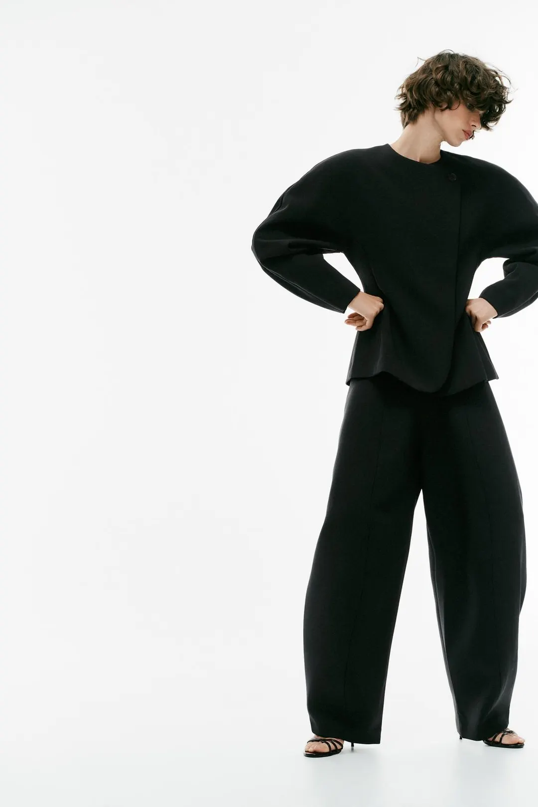 Брюки-баллоны с высокой посадкой, Zara