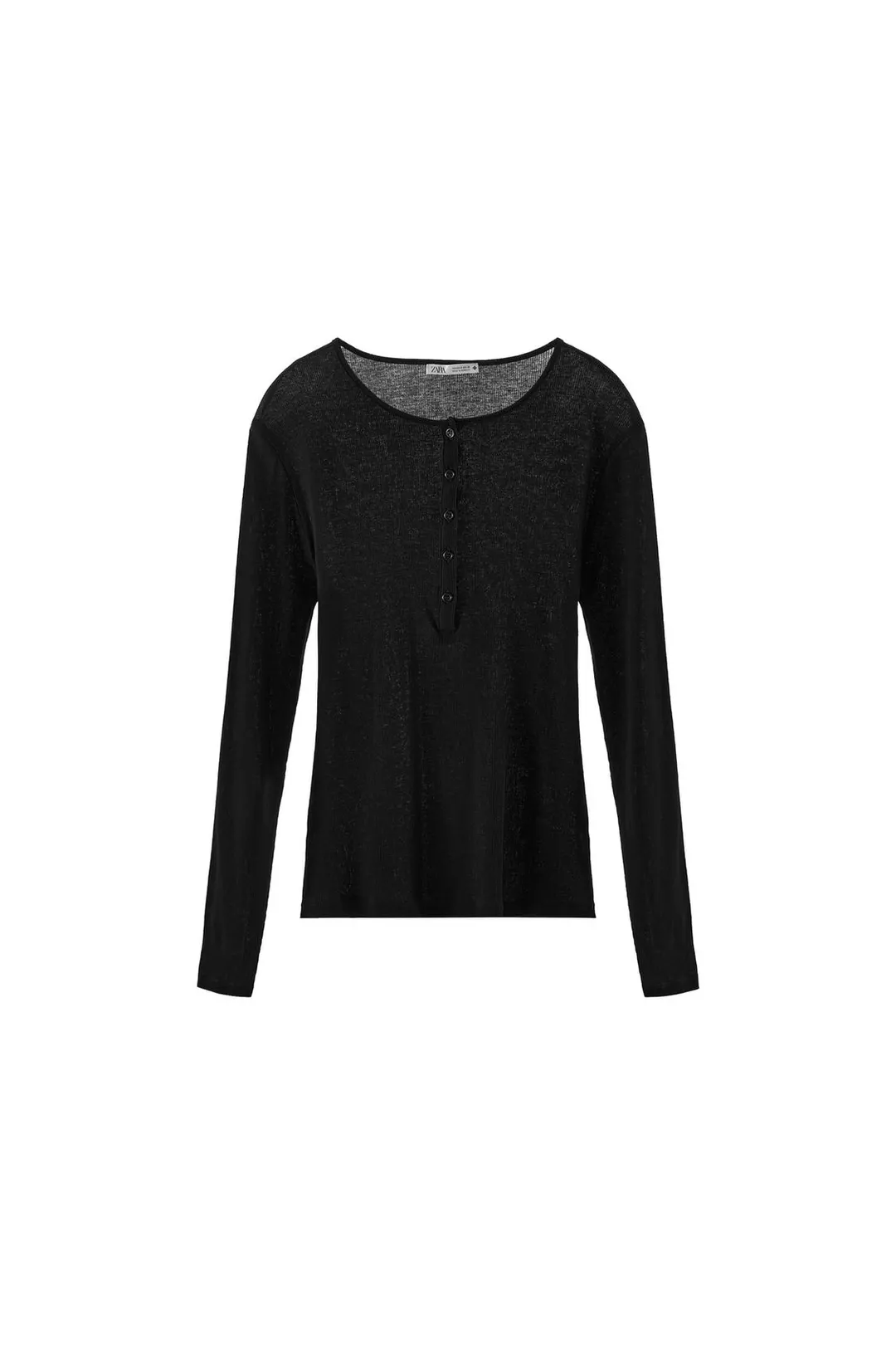 Футболка из 100% хлопка на пуговицах, Zara