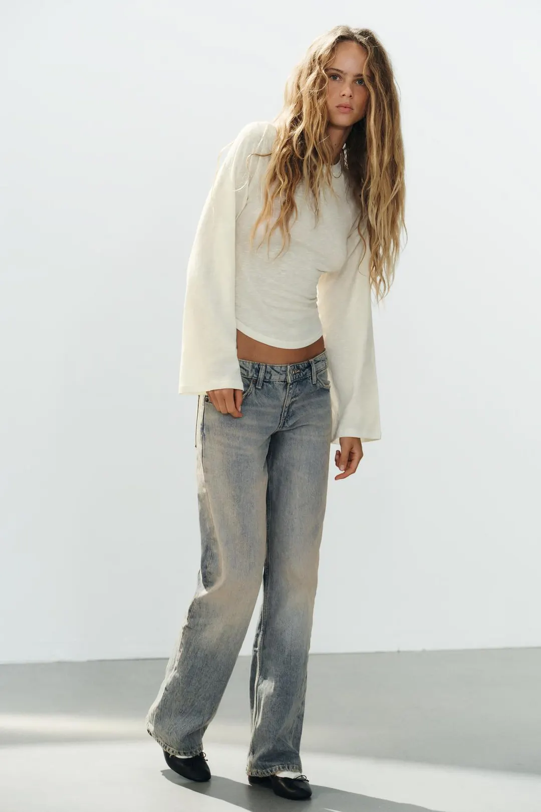 Футболка со вставкой сзади, Zara