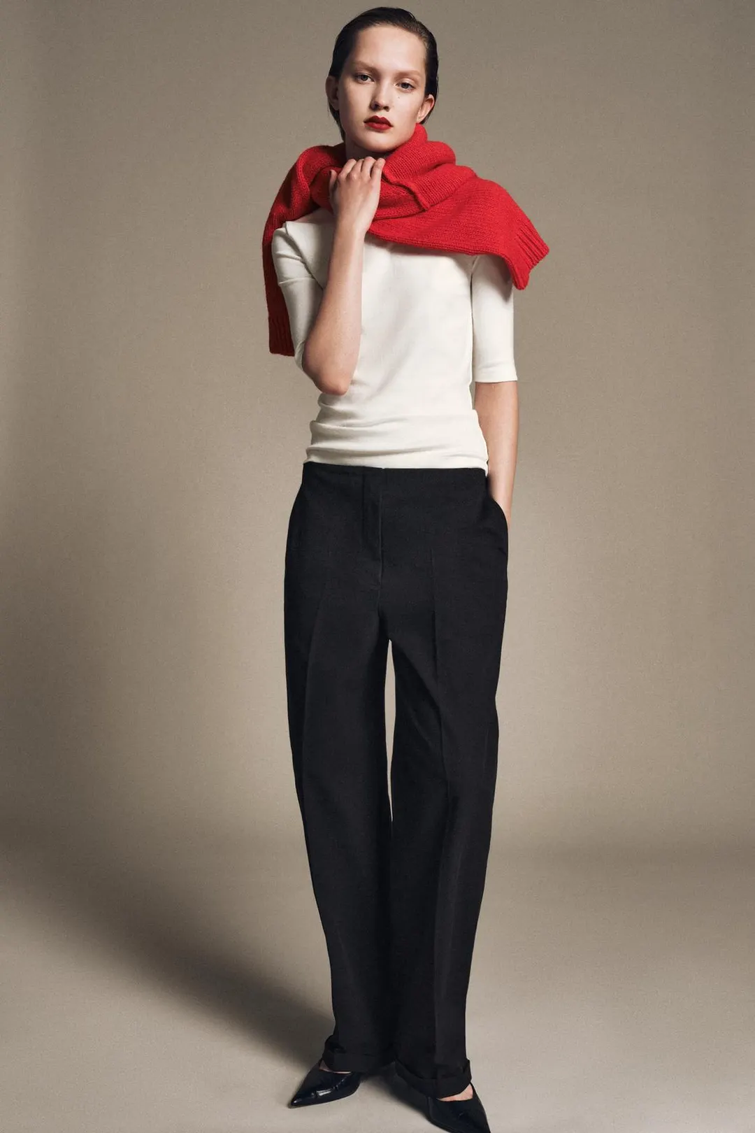 Футболка с рукавами до локтя, Zara