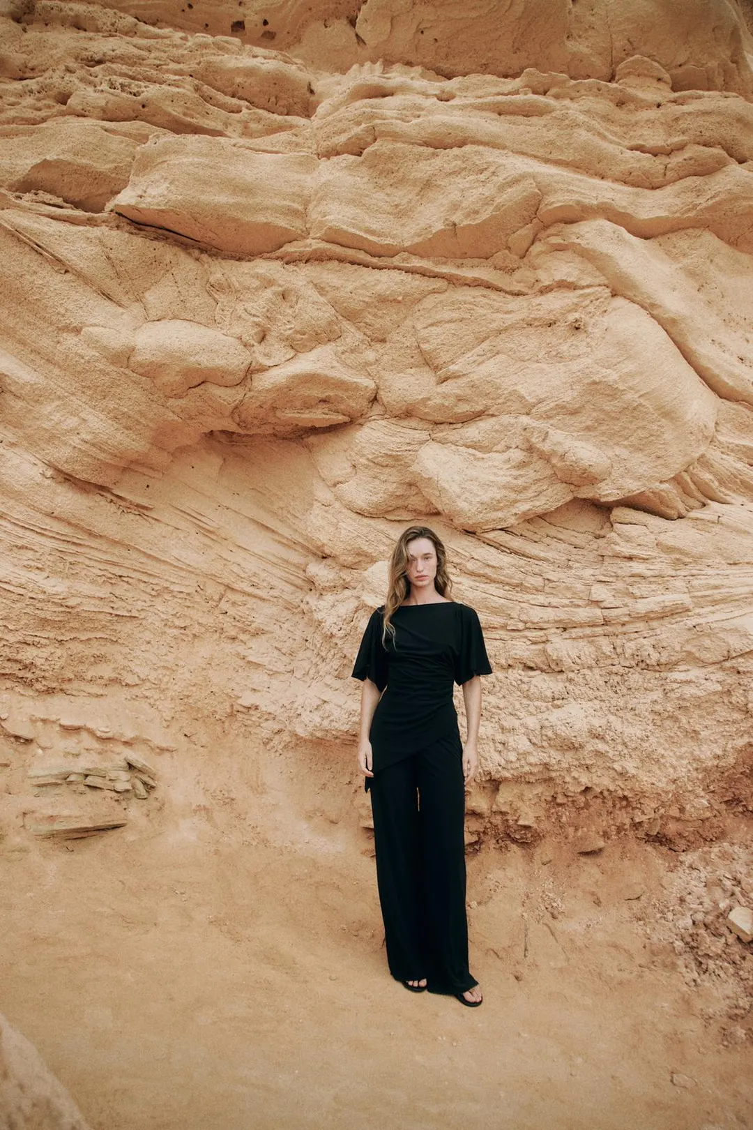 Топ из крепа с драпировкой, Zara