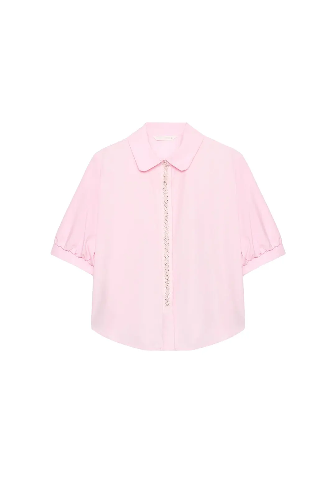 Рубашка из поплина с искусственным жемчугом, Zara