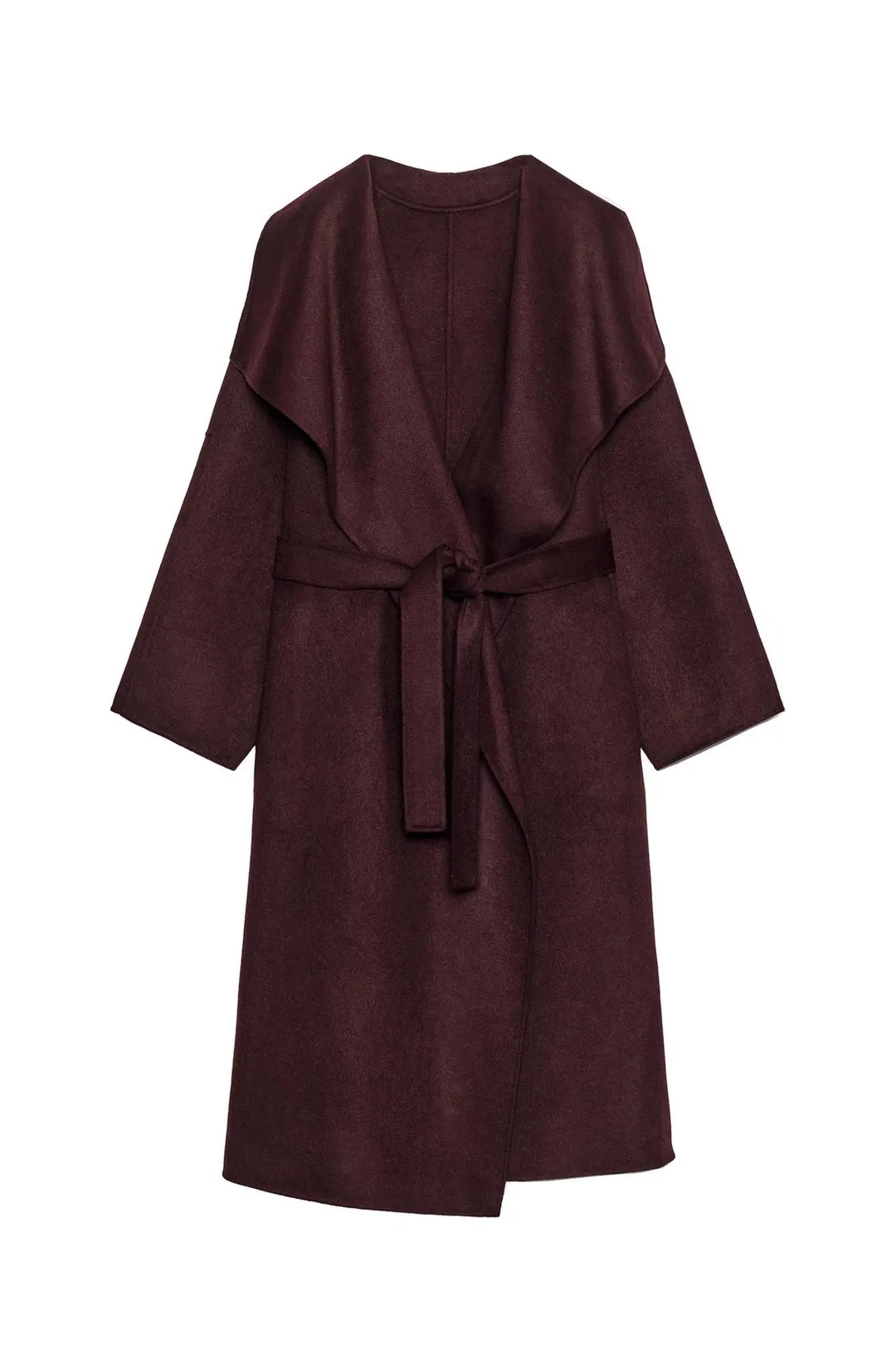 Длинное пальто с поясом, Zara