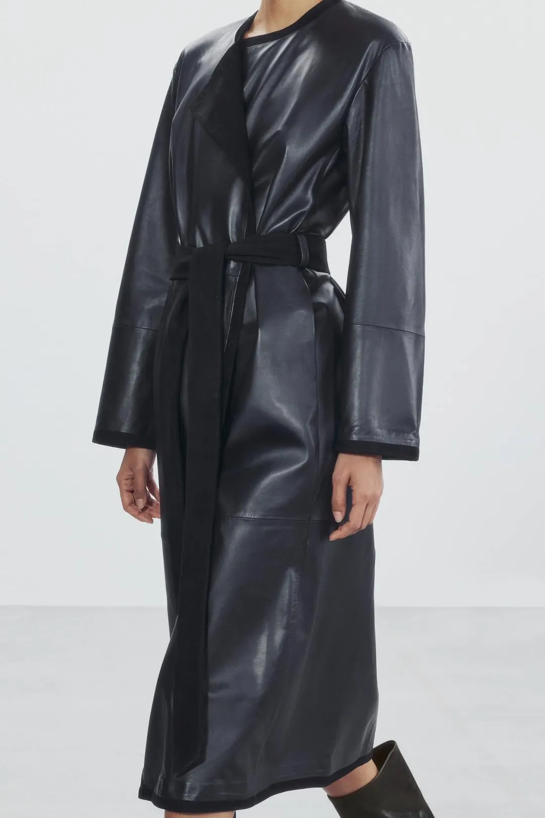 Кожаные ботильоны на каблуке, Zara