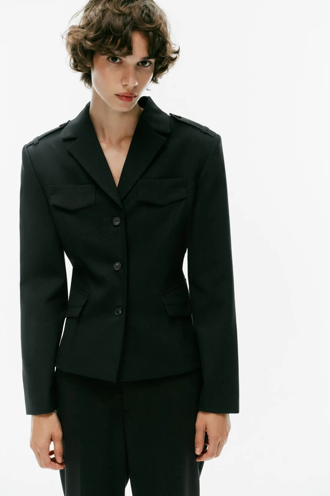 Укороченный пиджак с лацканами, Zara