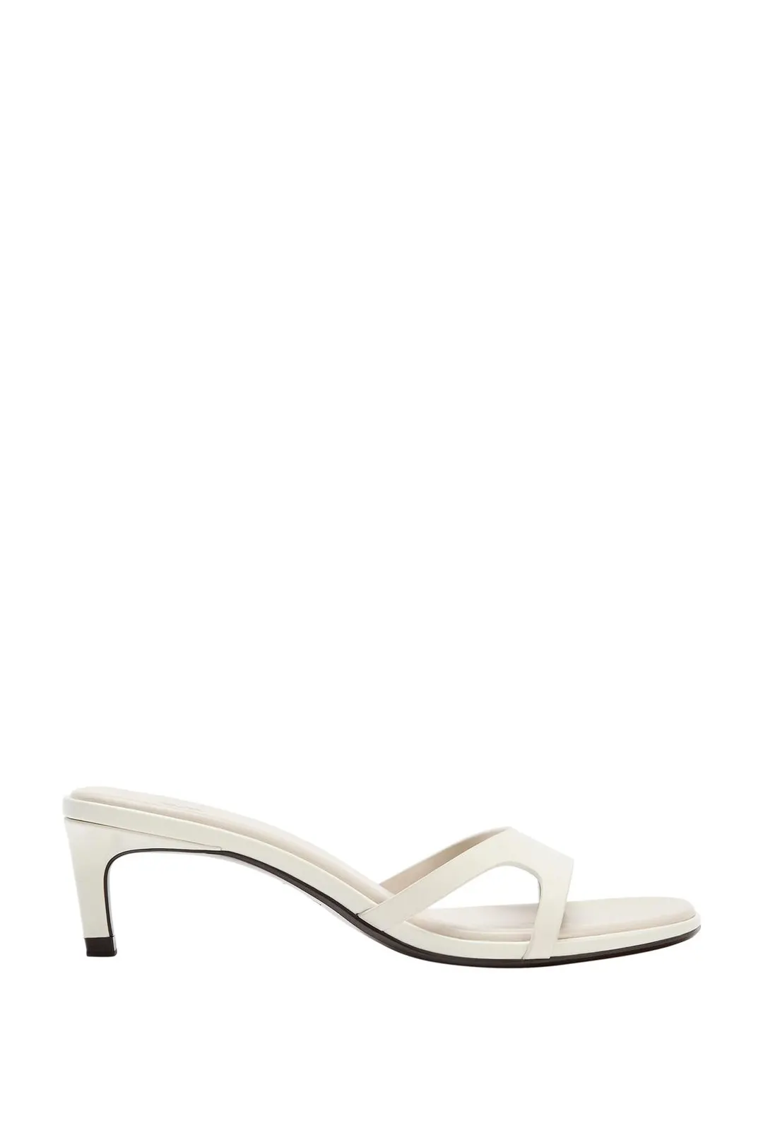 Босоножки из кожи на каблуке kitten heel, Zara
