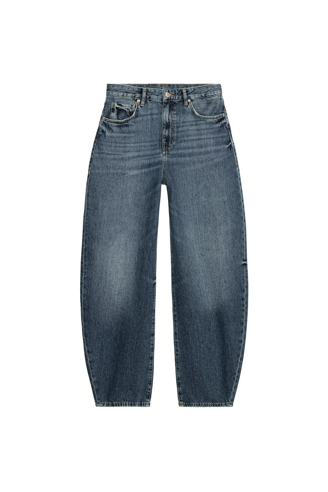 Джинсы barrel ZW Collection с высокой посадкой, Zara