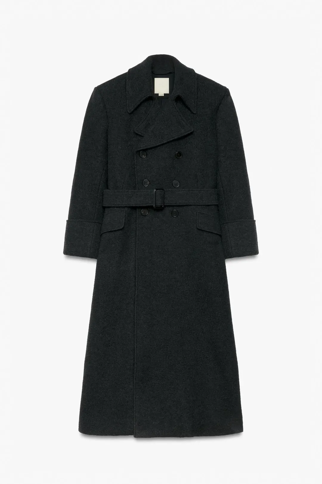 Пальто прямого кроя из 100% шерсти, Zara