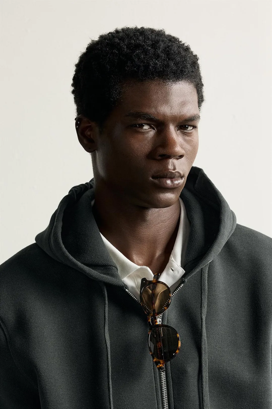 Худи из контрастного пике, Zara