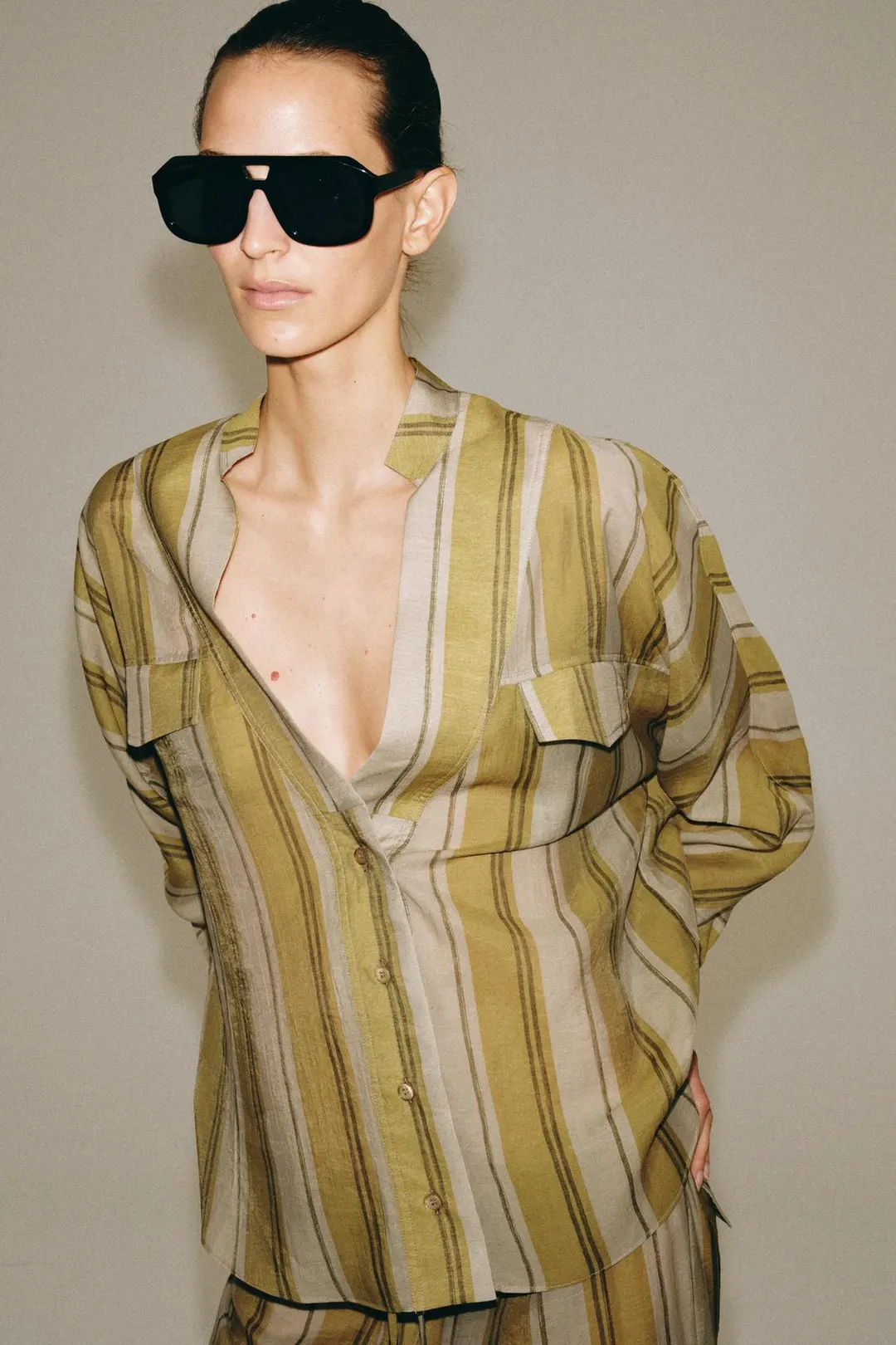Рубашка в полоску ZW Collection, Zara