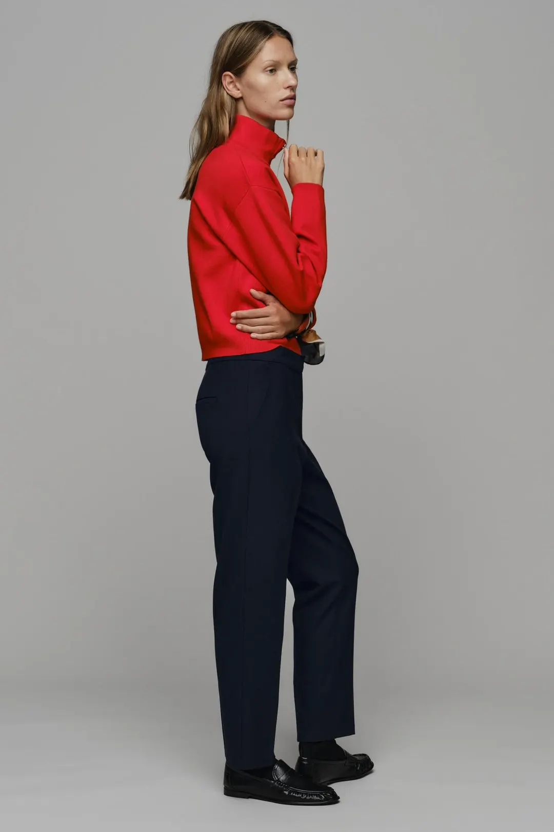 Брюки укороченные со средней посадкой, Zara