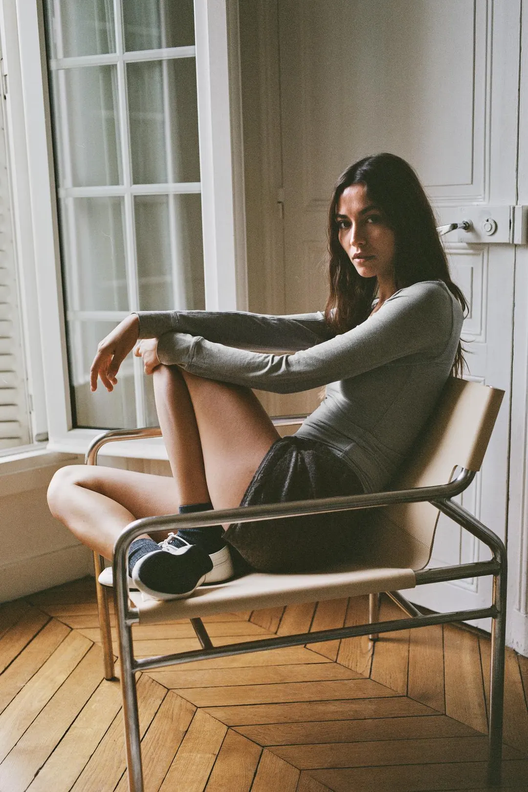 Футболка с V-образным вырезом, Zara