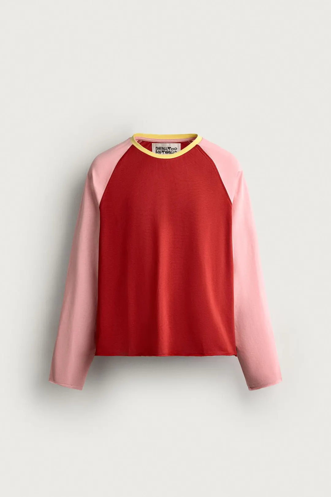 Укороченная футболка в стиле колор-блок, Zara