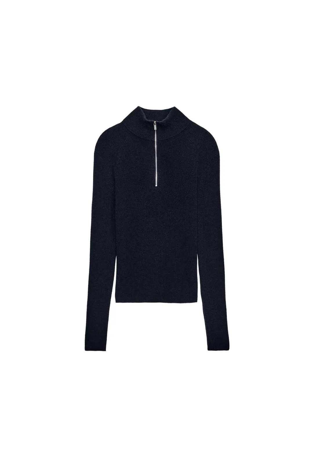 Свитер на молнии из 100% шерсти, Zara