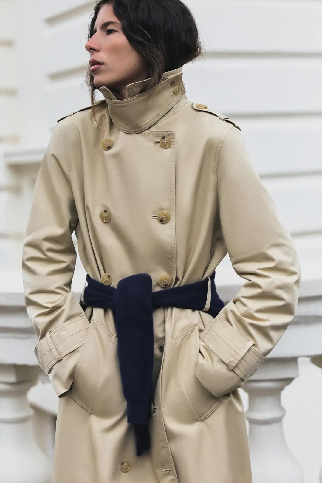 Тренч водоотталкивающий с поясом ZW Collection, Zara