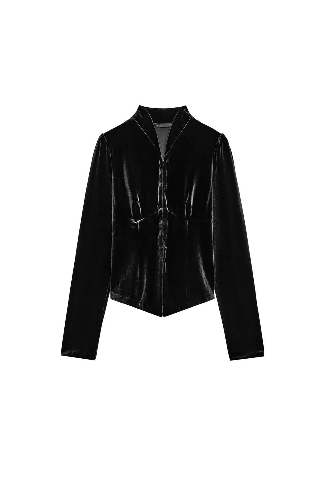 Приталенный бархатный жакет, Zara