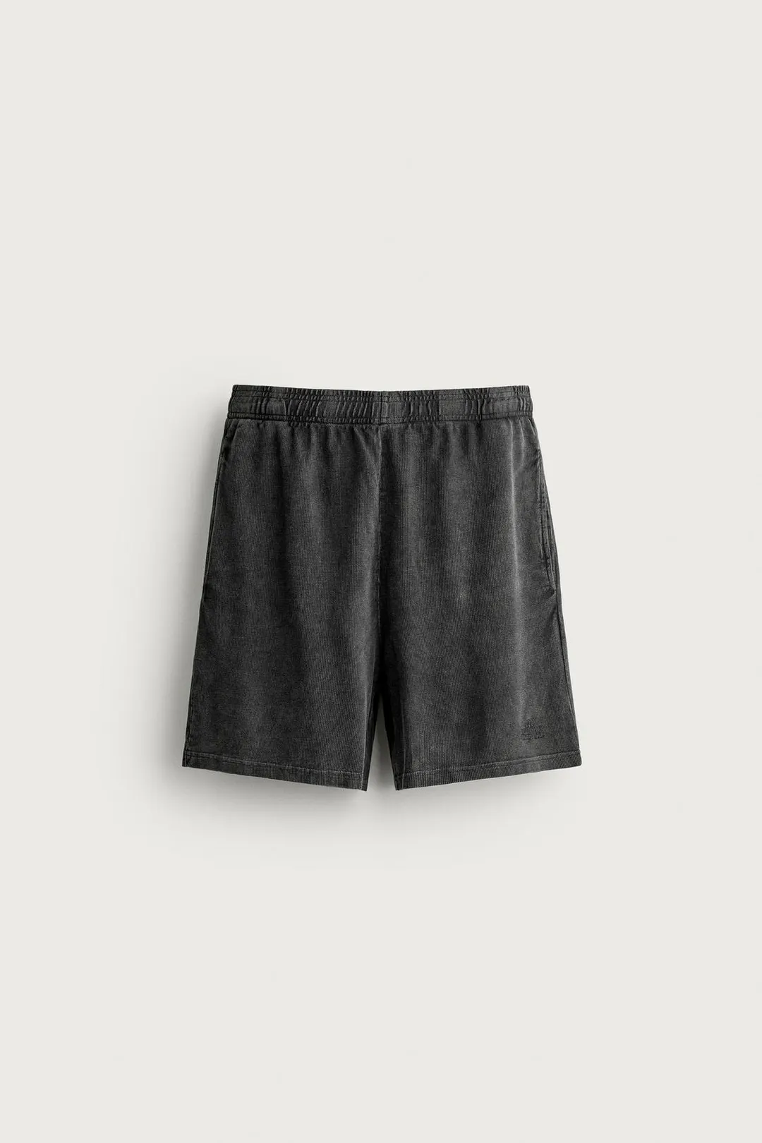 Бермуды вафельной вязки с эффектом стирки, Zara