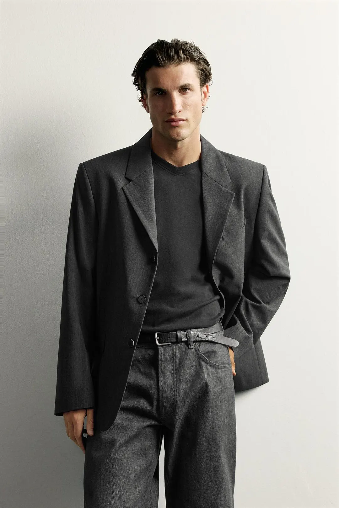 Жакет классического кроя из смесовой шерсти, Zara