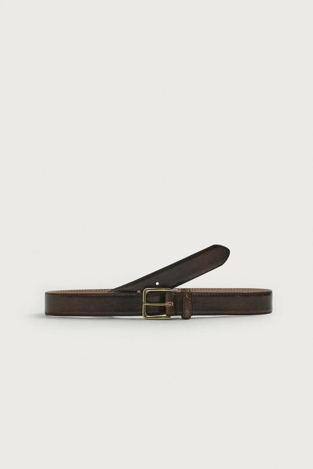 Кожаный ремень с эффектом винтажности, Zara