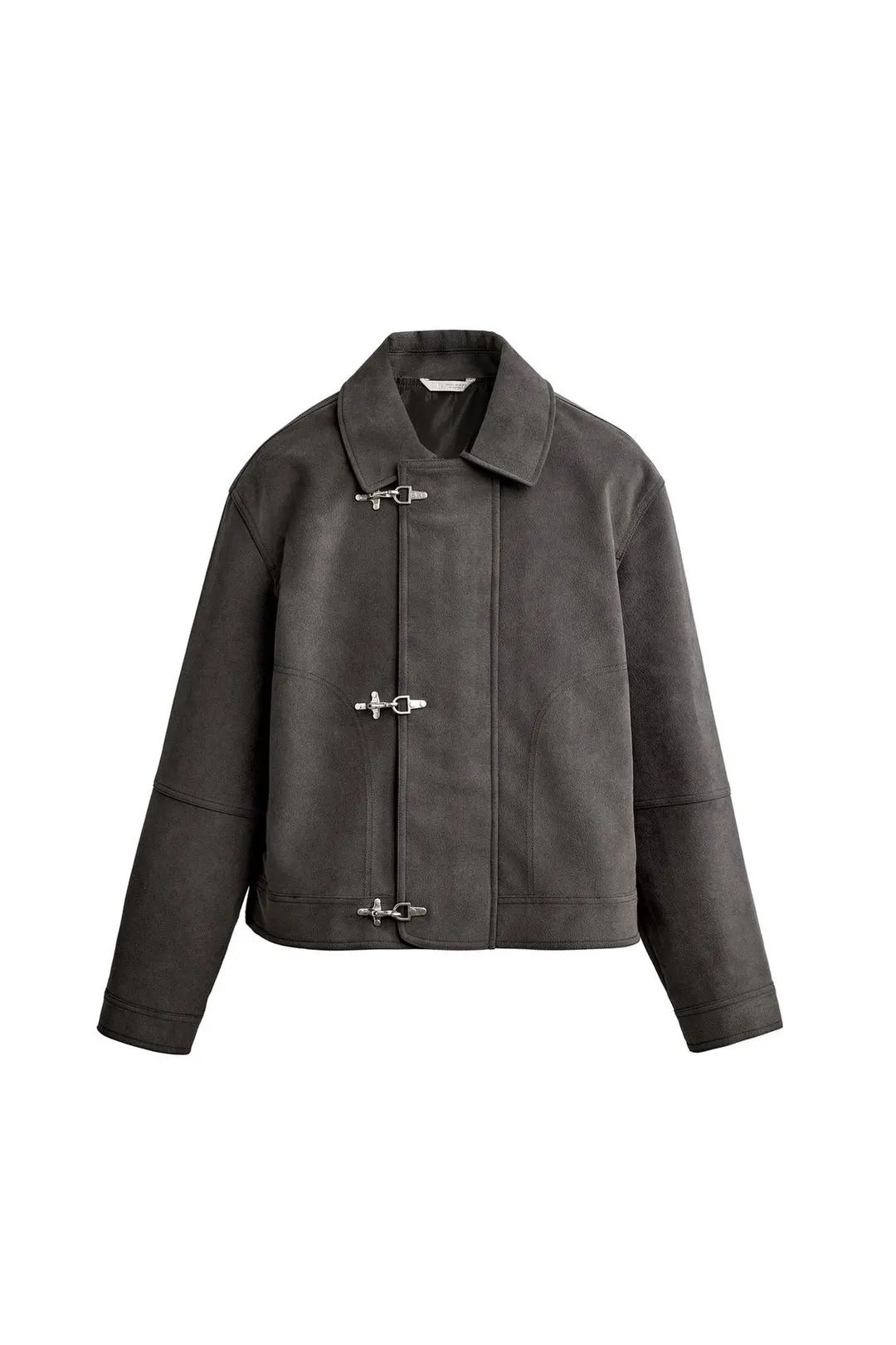 Куртка из искусственной замши с застежкой на узелки, Zara