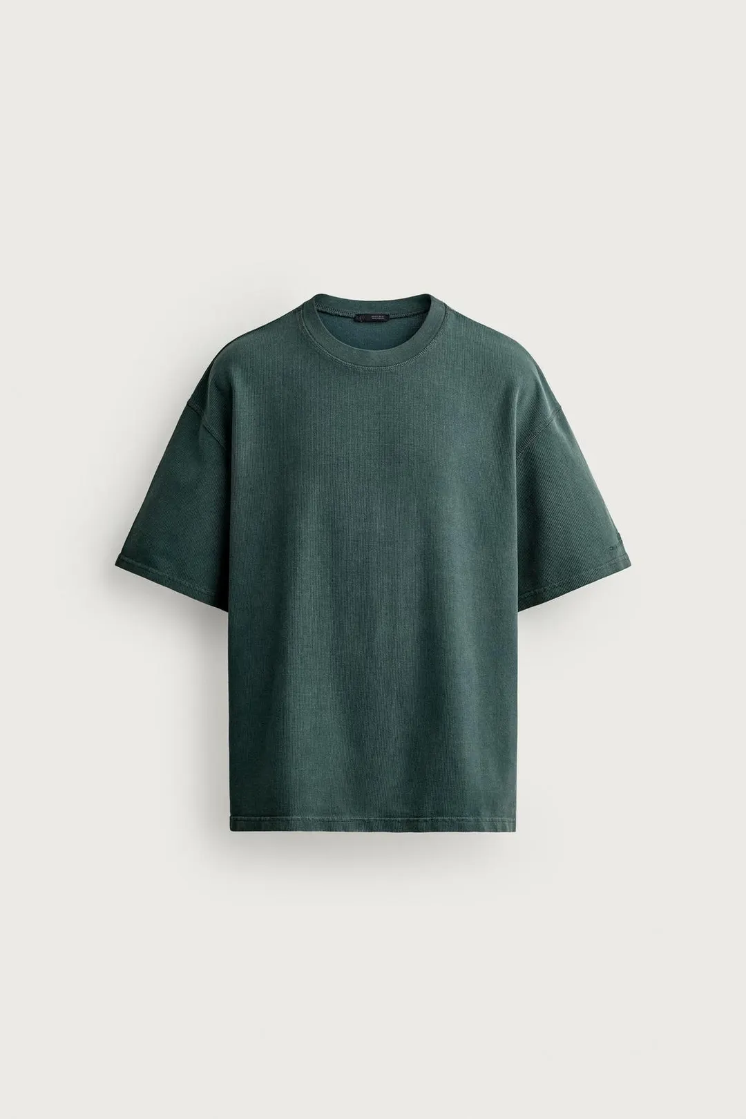Футболка вафельной вязки с эффектом стирки, Zara