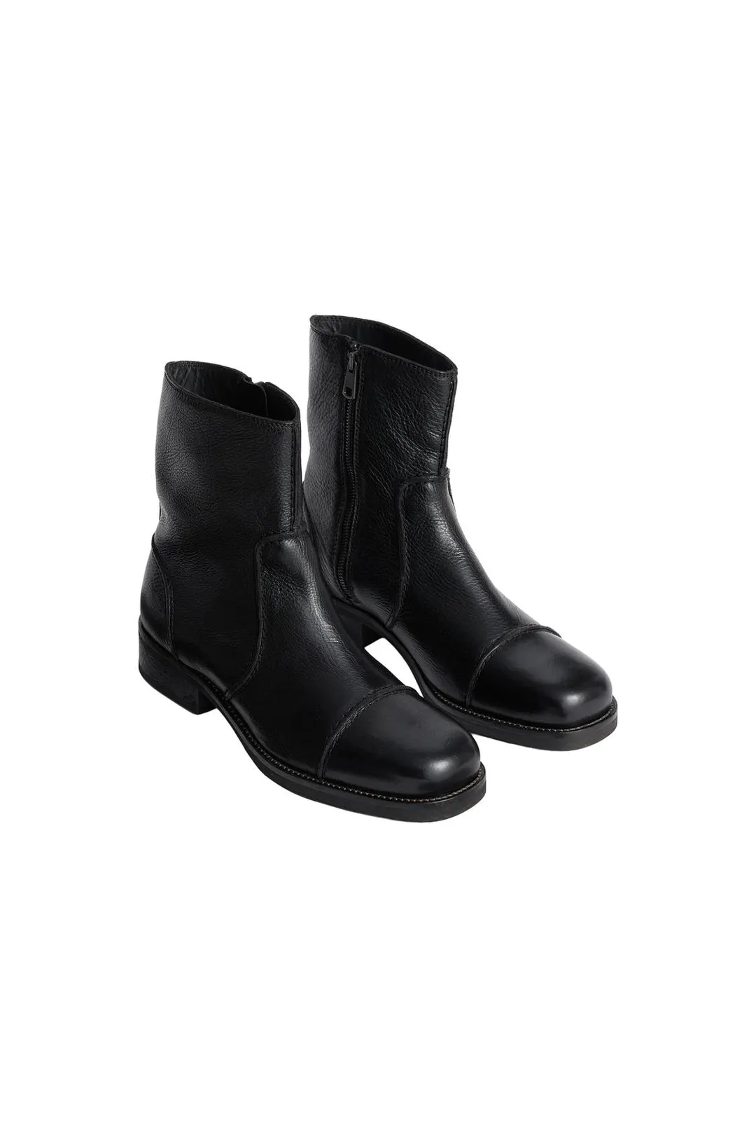 Кожаные ботинки на молнии, Zara