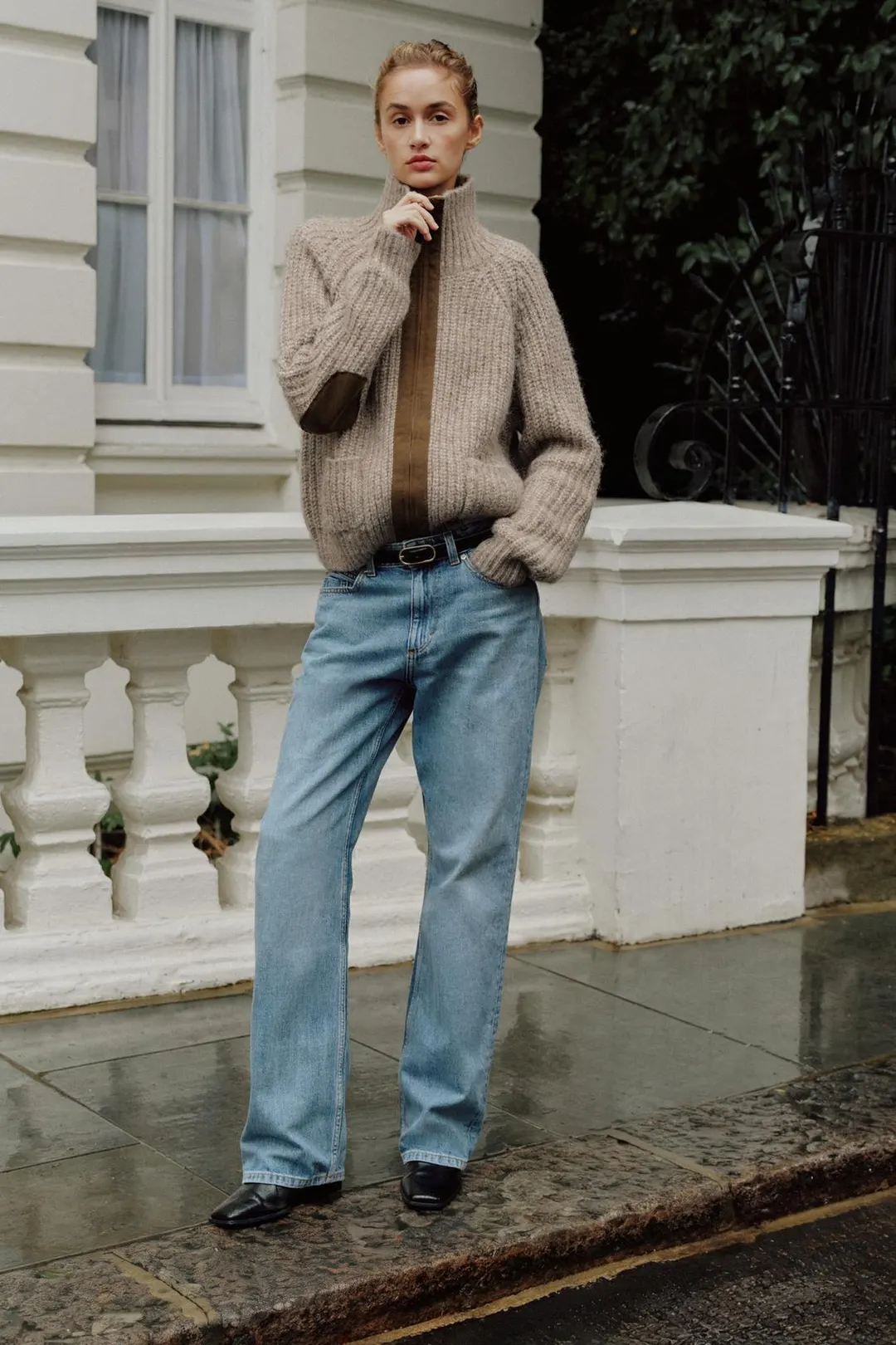 Кардиган с высоким воротником, Zara