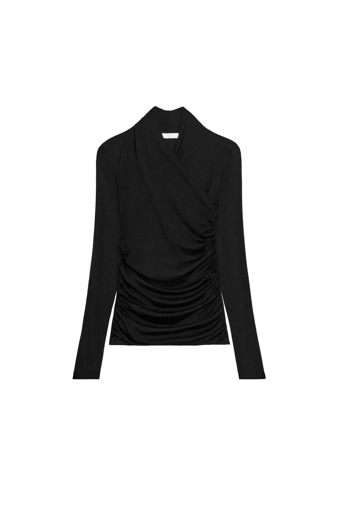 Футболка из лиоцелла с драпировкой сбоку, Zara