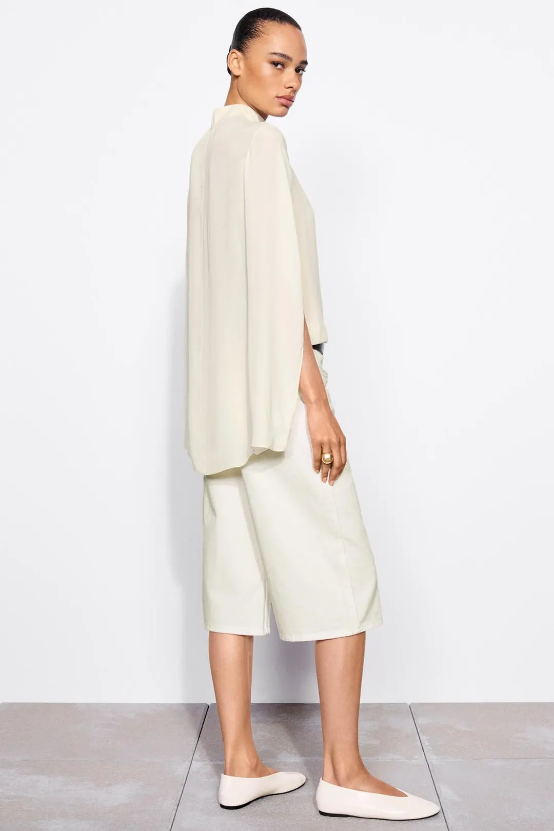Джинсовые бермуды ZW Collection со средней посадкой, Zara