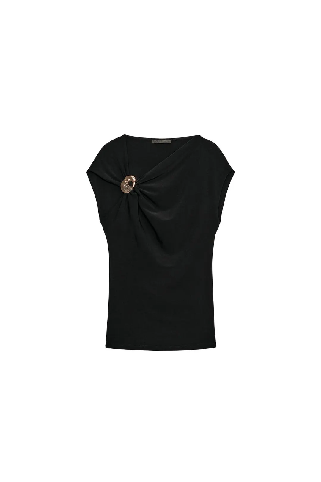 Топ с драпировкой и декоративной отделкой, Zara