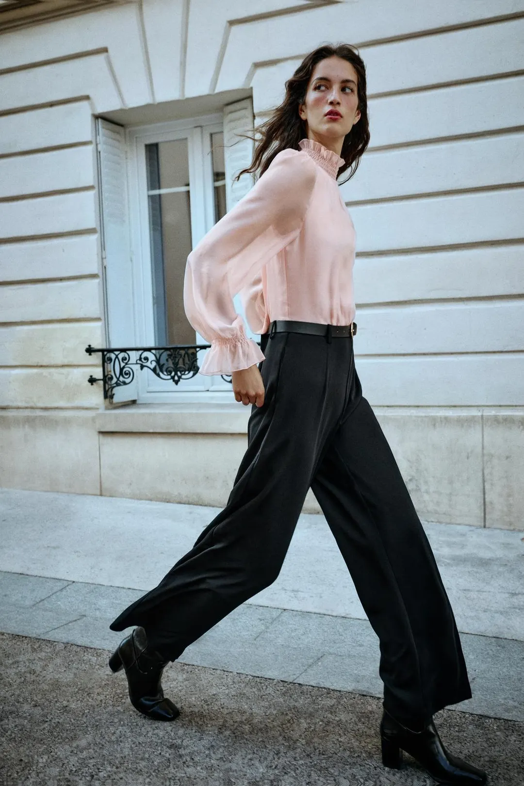 Комбинированный комбинезон с поясом, Zara