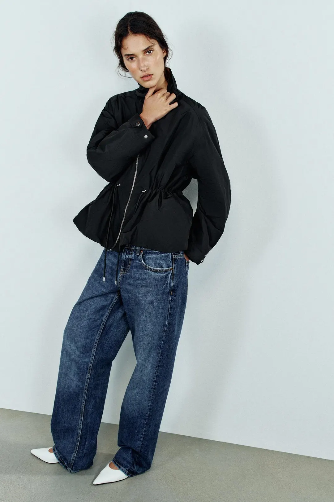 Куртка утепленная с высоким воротником, Zara